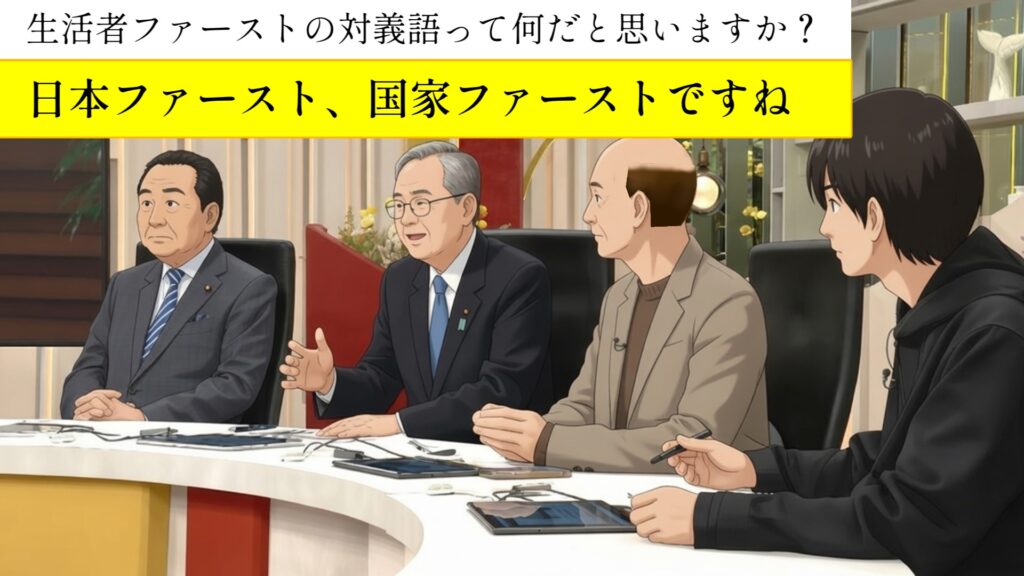 生活者ファーストの対義語を聞かれた野田氏・斎藤氏「日本ファースト、国家ファーストですね」