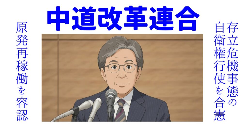 中道改革連合、存立危機事態の自衛権行使を合憲、原発再稼働を容認など立憲の従来路線から変化