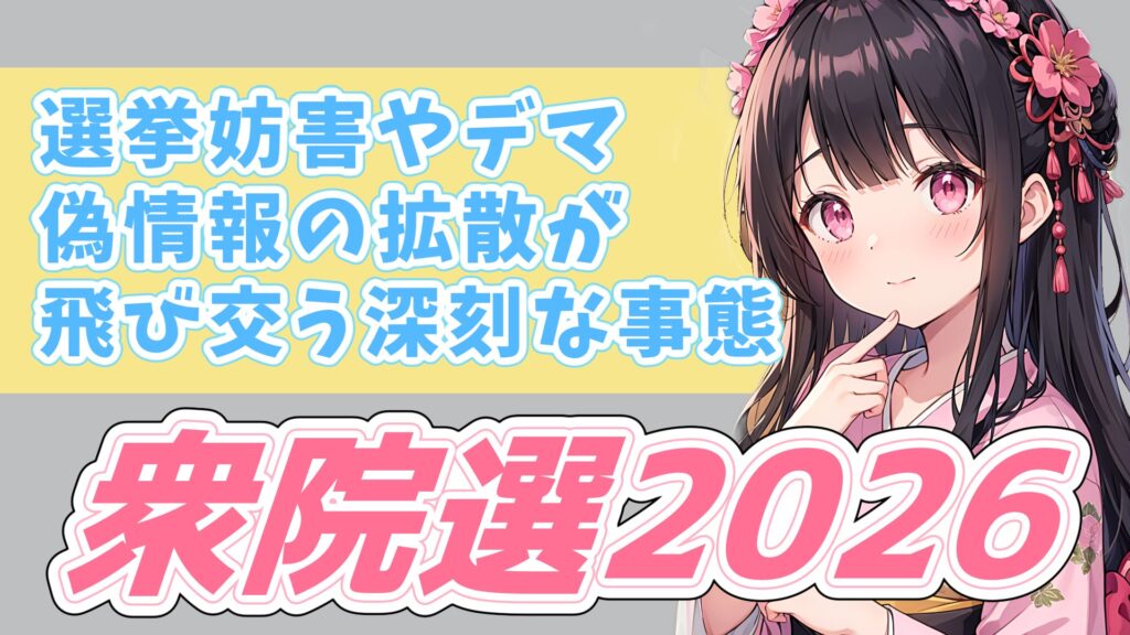 【衆院選2026】選挙妨害やデマ・偽情報の拡散が飛び交う深刻な事態