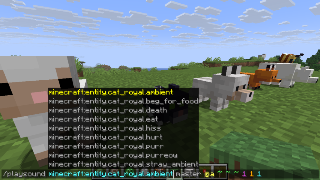 Minecraft 26.1 Snapshot 7 で音関連の更新があった。