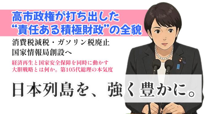 「日本列島を、強く豊かに。」高市政権が打ち出した“責任ある積極財政”の全貌