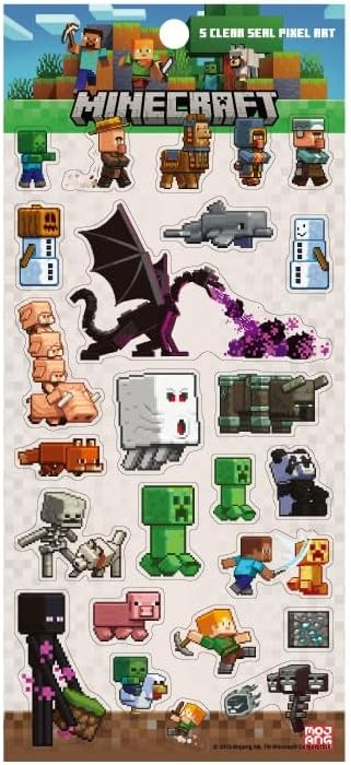 Amazon.co.jp: エンスカイ MINECRAFT マインクラフト クリアシール ⑤PIXEL ART 約175×90mm PET製 : 文房具・オフィス用品