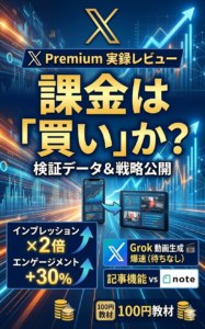 【実録】X Premium課金は「最強の投資」か？インプ2倍・Grok爆速化の検証データと運用戦略 | 福田光宏 | オンラインマーケティング | Kindleストア | Amazon