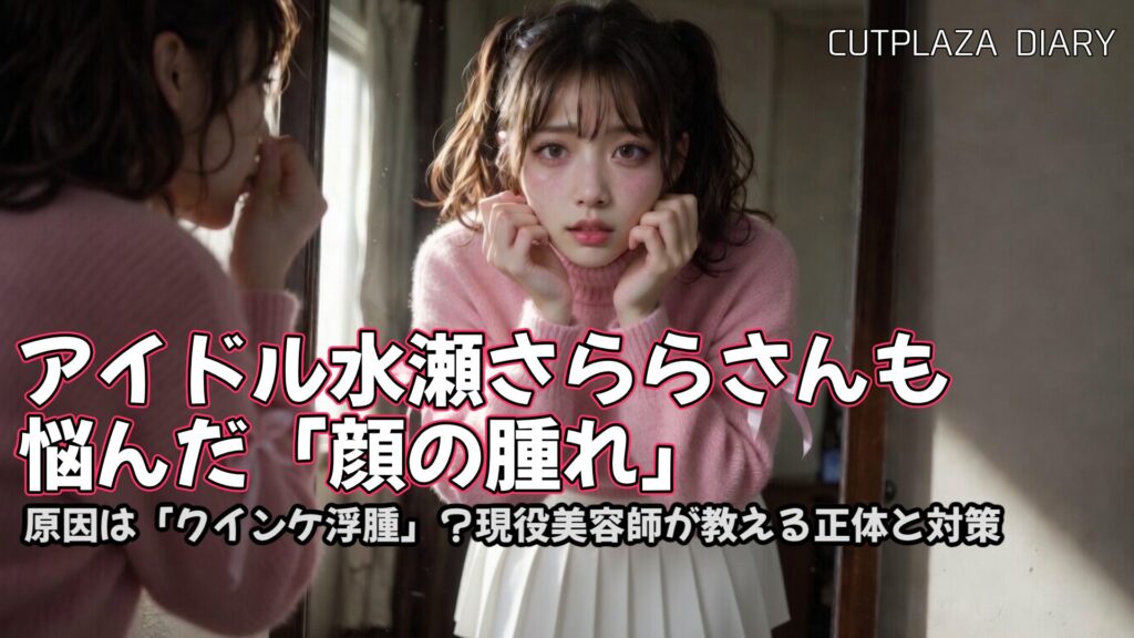 アイドル水瀬さららさんを襲った「顔の腫れ」の正体とは?クインケ浮腫の原因と対策まとめ